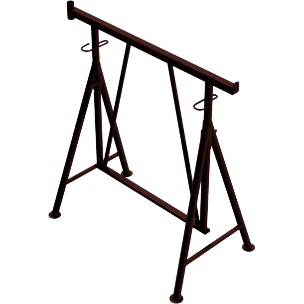 Folding jack | 'Compact S' | brown painted | wide: 1,20 m | Size 2 Height: 1.00 m - 1.75 m